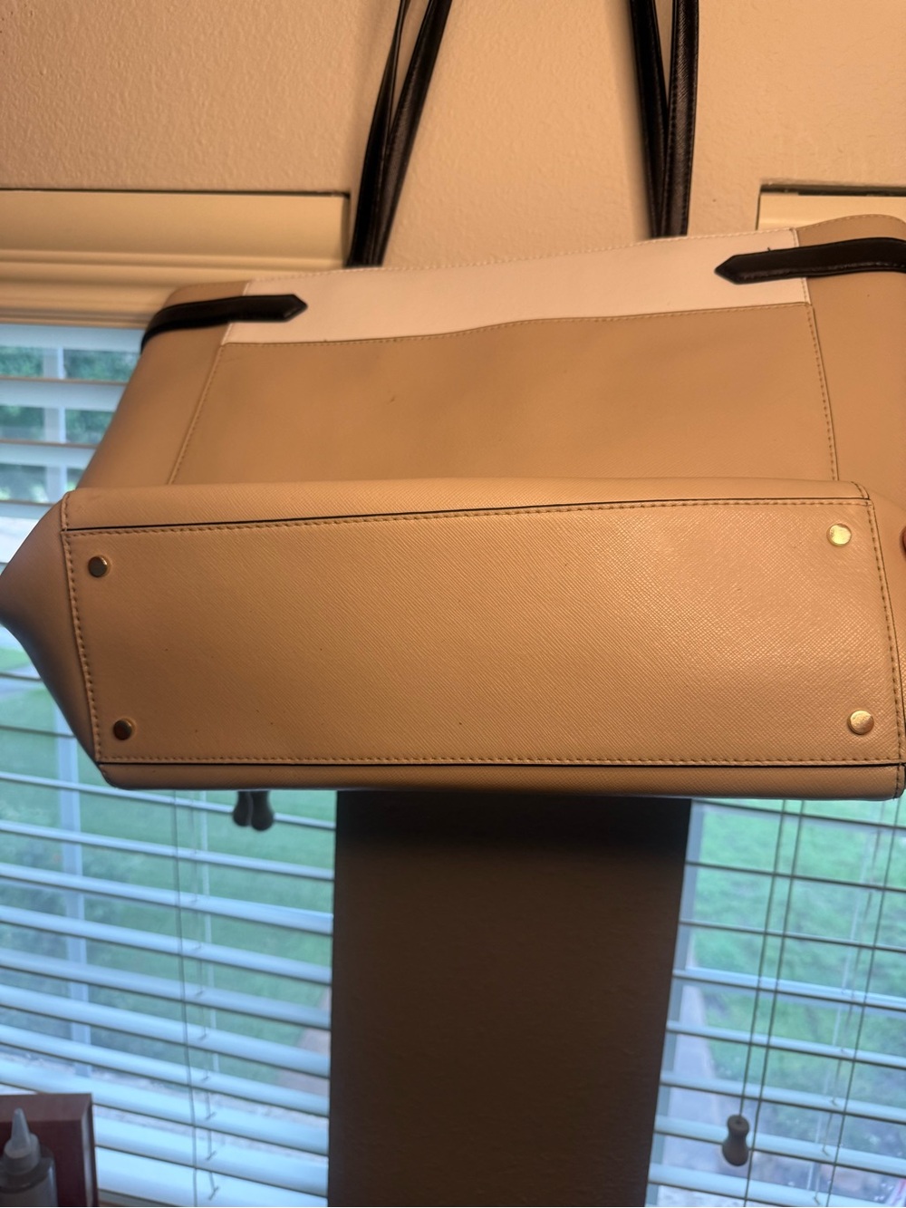 kate spade Beige, White & Black Leather Tote - Picture 5 of 16